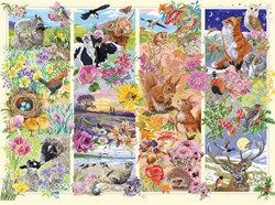 Gibsons jigsaw puzzle Through the Seasons - 1000 pieces puzzle fun