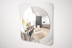 TickiT acrylic wall mirror panel with dome - educational toy 49cm