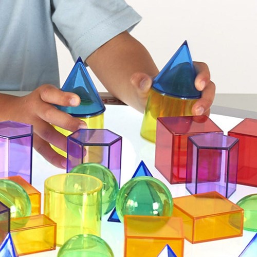TickiT translucent geometric shapes educational toy - 36 pieces-2