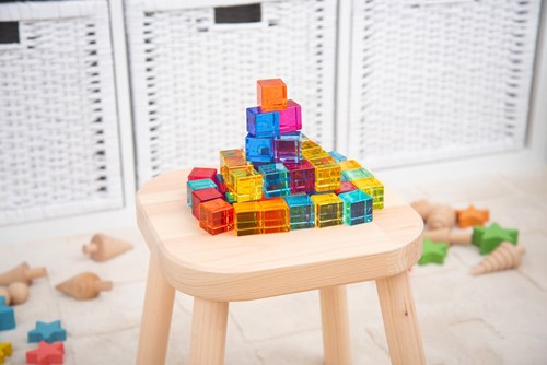 TickiT educational toy Gem Cubes - 50 pieces colorful acrylic-2