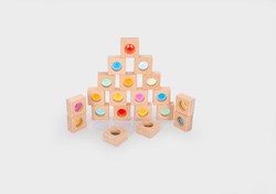 TickiT wooden toy kaleidoscope blocks FSC 100% - set of 20