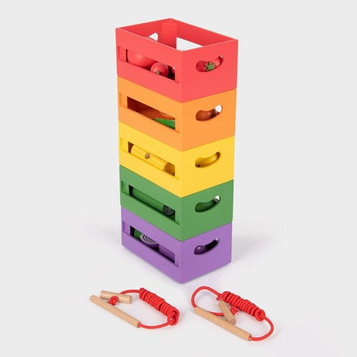 TickiT wooden sorting crates fruit and vegetables educational toy-2