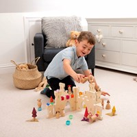 TickiT castle building toy wooden discovery set - fantasy play-2