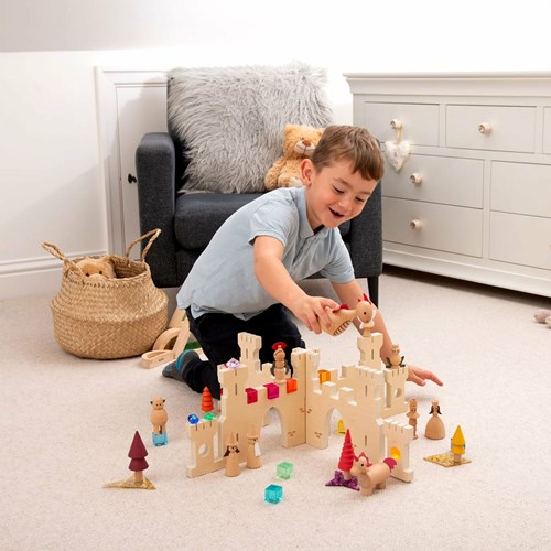 TickiT castle building toy wooden discovery set - fantasy play-2