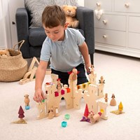 TickiT castle building toy wooden discovery set - fantasy play-3