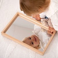 TickiT wooden mirror tray educational toy with mirror-2