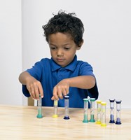 TickiT sand timer toy - Mini Sand Timers 1 minute green set of 3