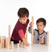 TickiT wooden building toy architect columns natural beechwood-2