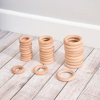 TickiT wooden rings educational toy 56 mm - set of 10-2
