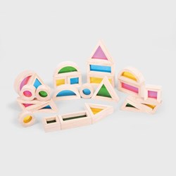 TickiT Rainbow Blocks Set - Wooden Toy 24 Pieces