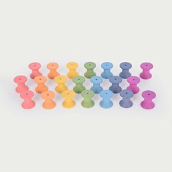 TickiT wooden toy rainbow spools - sensory open ended play