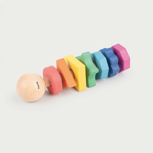 TickiT wooden toy Rainbow Wooden Shape Twister educational