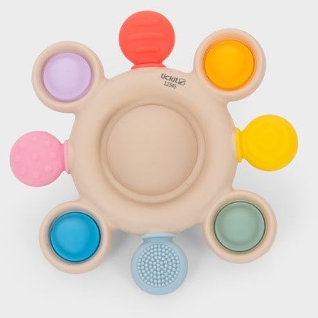 TickiT silicone teether sensory toy rainbow baby