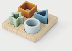 TickiT silicone shape puzzle educational toy - neutral colours
