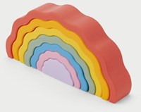 TickiT rainbow toy Silisoft Wobbel - set of 7 pieces