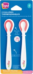 Tigex baby spoons heat sensitive set of 2 colorful safe feeding