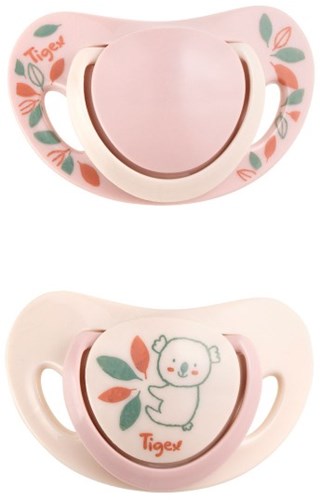 Tigex pacifier silicone Smart Planet 18-36M pink sustainable 2 pack
