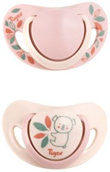 Tigex pacifiers silicone Smart Planet 2 pieces 6-18 months pink