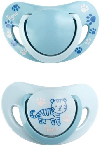 Tigex pacifiers silicone Smart Planet 18-36M blue set of 2