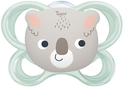 Tigex silicone pacifier 0-6 months koala extra ventilation holes-2
