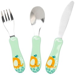 Tigex stainless steel cutlery set for kids - colourful and ergonomic