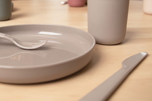Dantoy cutlery set baby BIOplastic sand mocha 6-piece sustainable-2