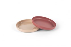 Dantoy baby dinnerware set - plate set sand red - sustainable toy
