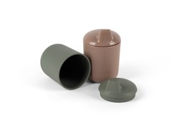 Dantoy baby drinking cups BIOplastic mocha olive green 4-piece set