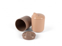 Dantoy baby sippy cups bioplastic mocha sand 4-piece sustainable
