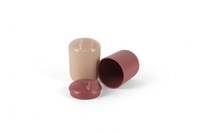 Dantoy baby cups dinnerware sand red 4-piece biobased