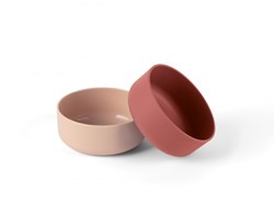 Dantoy baby bowl set sand red sustainable plastic 2-piece