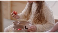 Dantoy children's dinnerware set gift sand color 7-piece sustainable toy-3