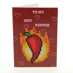 Wizardi Diamond painting greeting card To My Hot Pepper set multi color
