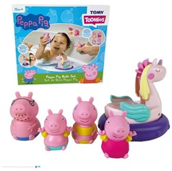 Toomies Peppa Pig bath toy set - colourful bath figures for kids