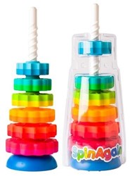 Fat Brain Toys stacking game Spin Again - colorful gears toy