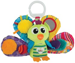 Tomy baby toy peacock Jacques sensory plush with mirror