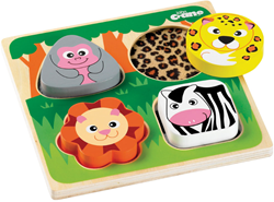 Tidlo wooden touch and feel safari animals educational toy