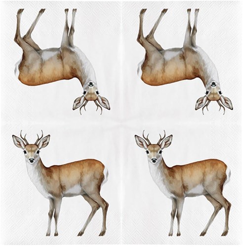 Esschert Design napkins deer 33x33cm table decoration paper