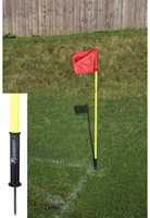 Precision Corner Flags Set - Yellow - 4 pcs - 152 cm - Weatherproof