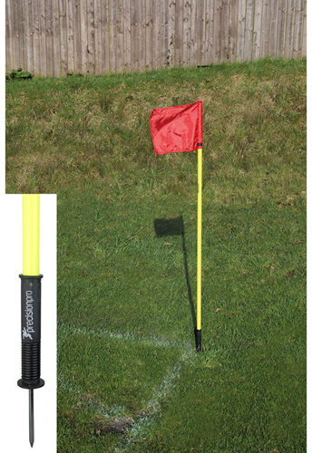 Precision Corner Flags Set - Yellow - 4 pcs - 152 cm - Weatherproof