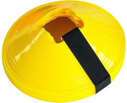 Precision training cones set - 10 yellow plastic sports markers
