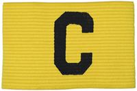 Precision captain armband sports yellow junior - Big C band