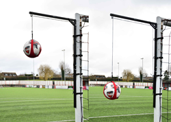 Precision heading trainer football training - adjustable heading station