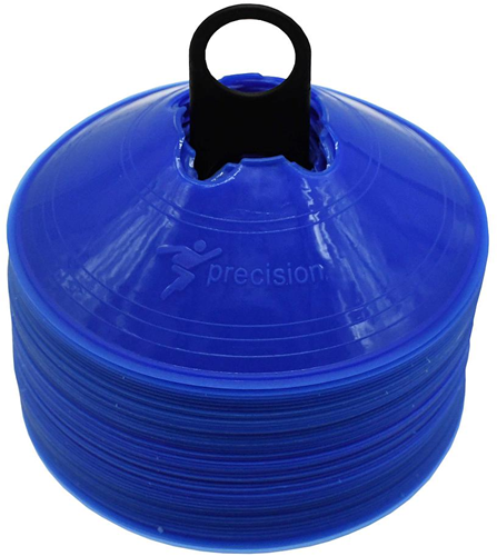 Precision training cones set - blue marker cones 50 pieces 20cm sport
