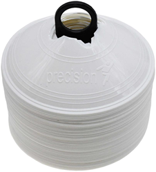 Precision training cones white - set of 50 - flexible plastic 20cm