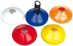 Precision saucer cones training equipment set of 50 - 20cm - colourful