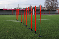 Precision training poles set red 1.7m - sports accessories 12 pieces