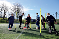 Precision mini boundary poles set - training equipment 12 pcs 1.5m