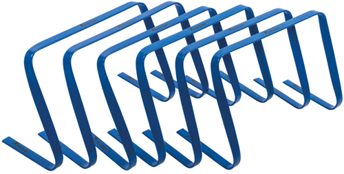 Precision training hurdles set - 6 pieces blue - sports accessories