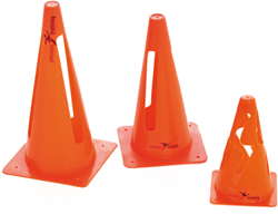 Precision flexible cones orange set of 4 - training equipment 12 inch